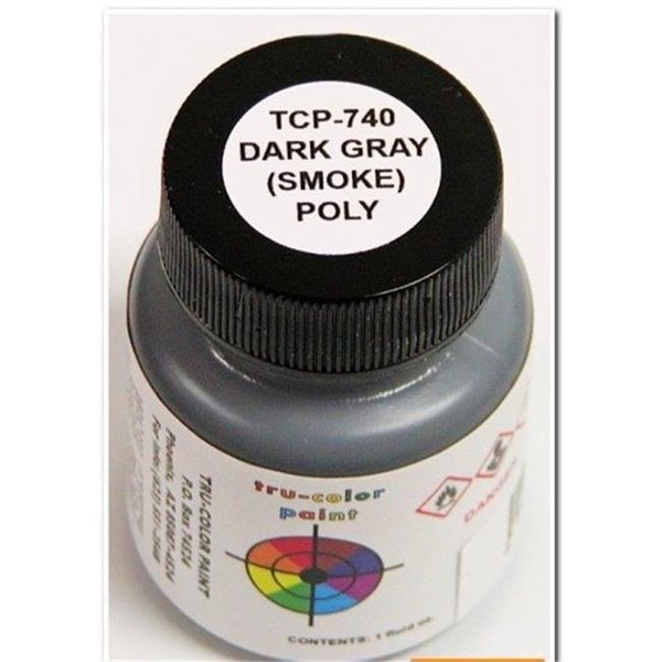 Tru-Color Paint Tru-Color Paint TCP740 1 oz Dark Gray Smoke Poly TCP740